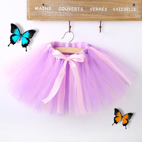 Fashion Baby Kids Skirts 0-8Y Kids Baby Girls' Bowknot RAINBOW Tutu Dancing Skirt Princess Party Colorful Clothing