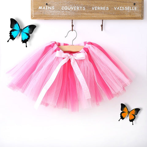 Fashion Baby Kids Skirts 0-8Y Kids Baby Girls' Bowknot RAINBOW Tutu Dancing Skirt Princess Party Colorful Clothing