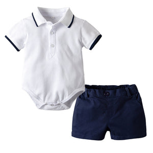 2020 New Toddler Kid Baby Boys' Summer Clothes Pocket T-Shirt Tops+Short Pants Solid Casual Outfit Set  Clothing Top Quality