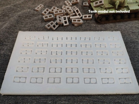 Miniature model  1:35-1:43  Silica gel mold for hollow brick  42 grid  Sand table building model materials