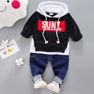 Boys' Lettering Casual Kids Set Fashionable Long Sleeve Kids Set Baby Clothing