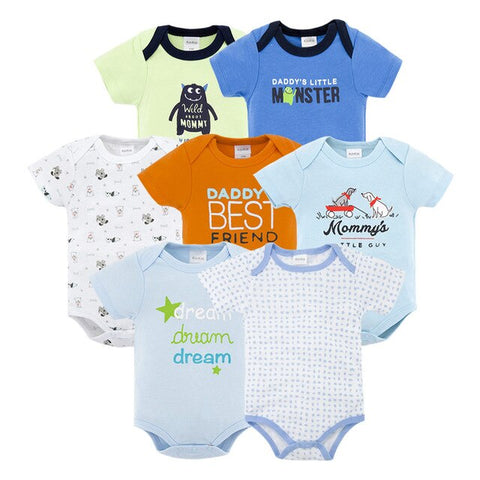 baby boys' rompers clothing set 7pcs romper clothes boy cotton jumpsuit cotton girls sets