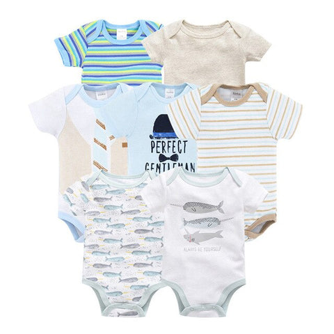 baby boys' rompers clothing set 7pcs romper clothes boy cotton jumpsuit cotton girls sets