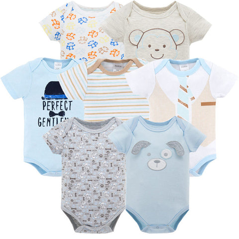 baby boys' rompers clothing set 7pcs romper clothes boy cotton jumpsuit cotton girls sets