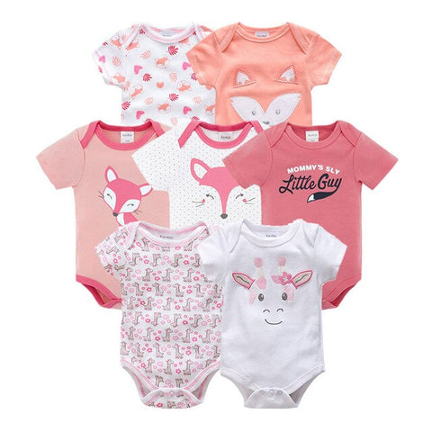 baby Boys' Rompers sets newborn bodysuit 7pcs/lot clothing cotton summer girls jumpsuit