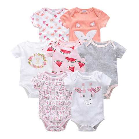 baby Boys' Rompers sets newborn bodysuit 7pcs/lot clothing cotton summer girls jumpsuit