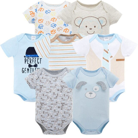 baby Boys' Rompers sets newborn bodysuit 7pcs/lot clothing cotton summer girls jumpsuit