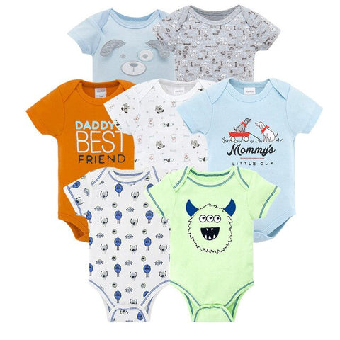 baby Boys' Rompers sets newborn bodysuit 7pcs/lot clothing cotton summer girls jumpsuit