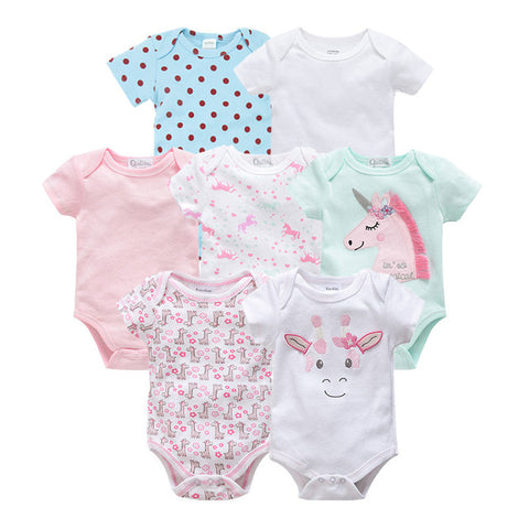 baby Boys' Rompers sets newborn bodysuit 7pcs/lot clothing cotton summer girls jumpsuit