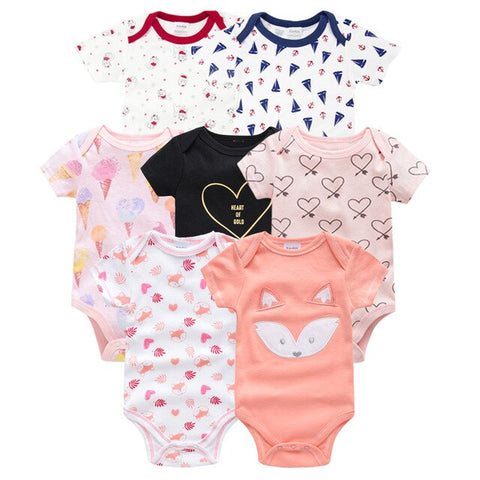 baby Boys' Rompers sets newborn bodysuit 7pcs/lot clothing cotton summer girls jumpsuit