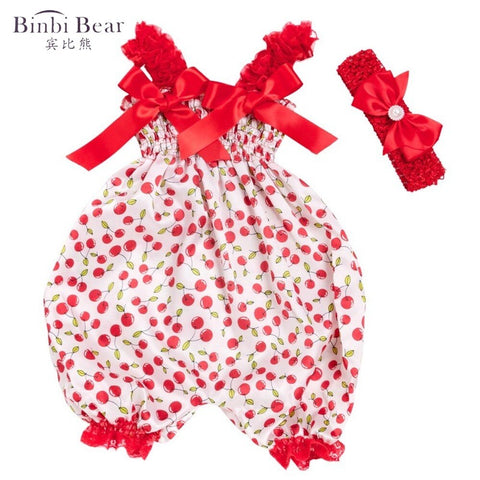 Binbi Bear Children's Clothing Girls' Overalls 2020 New Baby Suspenders Bow Trendy Fashion Bloomers New Born Baby Girl Clothes