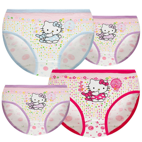 4 Pcs/lot Fashion Kids Panties Girls' Briefs Female Child Underwear Lovely Cartoon Panties Children Clothing Baby Clothe