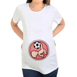 Pregnant Women Short Sleeve T-shirt Maternity Cartoon Print Tops Maternity Clothes Pregnancy Ropa Embarazada Lactancia Ropa