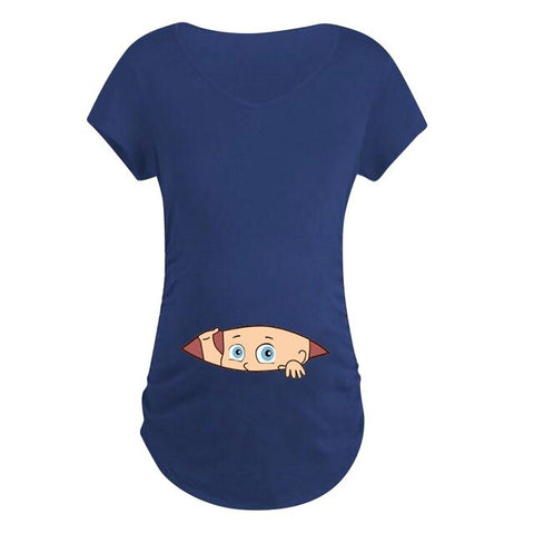 TELOTUNY Fashion Cartoon 3D Print Pregnant Maternity t shirts Women Casual Pregnancy Clothes For Pregnant Women summer shirts