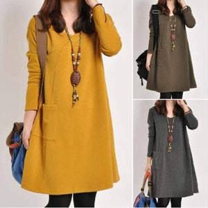 Pregnant Women Dress Autumn And Winter Big Stomach Woman Pregnancy Coat Lactation Feeding on Clothes Version WOMEN'S Dress