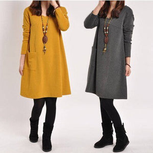 Pregnant Women Dress Autumn And Winter Big Stomach Woman Pregnancy Coat Lactation Feeding on Clothes Version WOMEN'S Dress