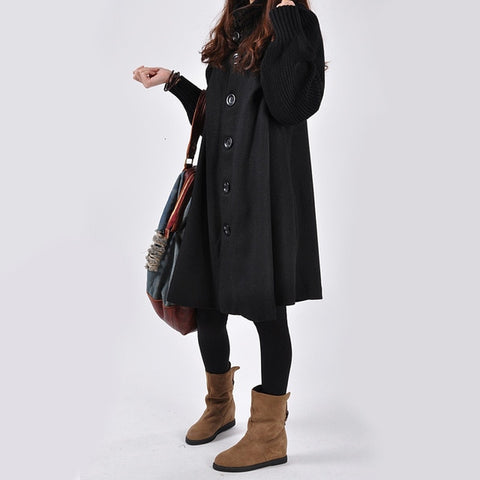 Women's Coat Maternity Clothing Autumn Winter Plus Size Pregnancy Women Jackets Long Loose Knitting Clothing Women Cloak Casaco