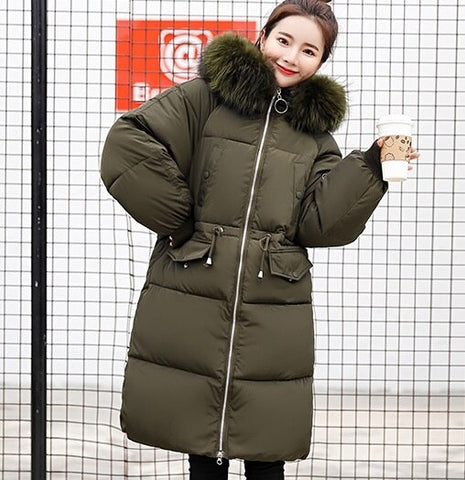 autumn/winter women's down jacket maternity down jacket outerwear women's coat pregnancy thick clothing fur collar warm parkas