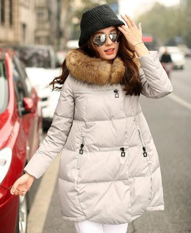 Maternity Winter Clothing women's Hooded Long Down Parka pregnancy outerwear Maternity winter thick warm Coat clothes