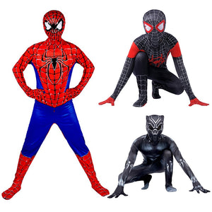 Autumn Boys Clothes Bodysuit Suit Kids Black Panther Spiderman Cosplay Costume Jumpsuit Children Halloween Costume Boys Clothing