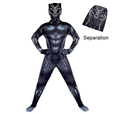 Autumn Boys Clothes Bodysuit Suit Kids Black Panther Spiderman Cosplay Costume Jumpsuit Children Halloween Costume Boys Clothing