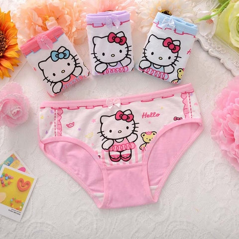 4pcs/lot 2017 new fashion kids panties girls' briefs female child underwear lovely cartoon panties children clothing baby clothe