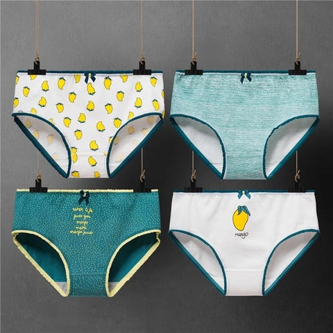 4 Pcs/lot Children Panties Girls' Briefs Female Child Underwear Baby Girl Cotton Sweet Design Panties Children Clothing