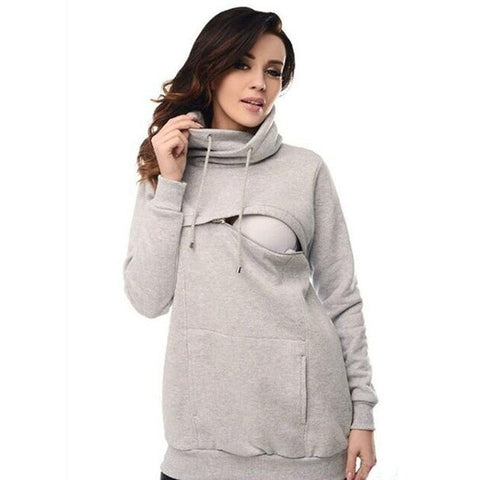 S-5XL Pregnancy Autumn Shirt Warm Women's Maternity Hoodies Hooded Hoodies Outwear Pregnancy Coats Winter