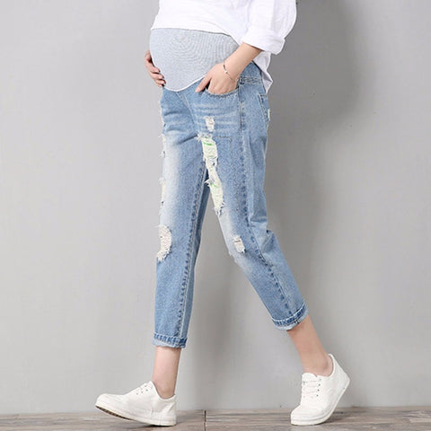 Maternity Comfortable Blue Cotton Denim Pants Jeans Pregnant Women Clothes Trousers Nursing Pregnancy Clothing Overalls Gift New