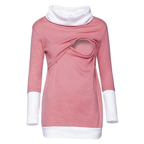 3XL Pregnancy Autumn Clothes Warm Women's Maternity Hoodies High Neck Hoodies Outwear Pregnancy Coats Winter Maternity Clothes