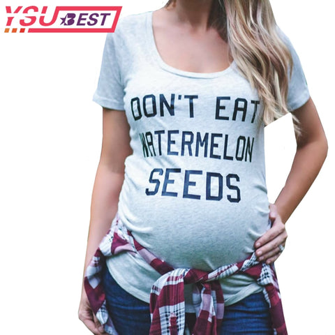 2019 Pregnant Maternity T Shirts Shorts Casual Pregnancy Clothes Letter Women Maternity Clothing Cotton Summer Maternity shirt