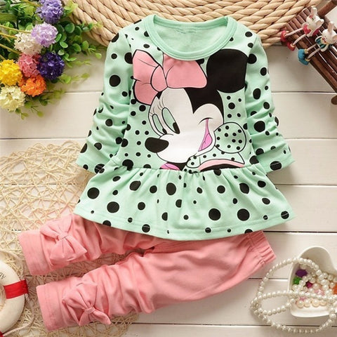 2019 Children Girls Boys Brand Clothing Set Baby Spring Character Cotton Long Sleeve T Shirt Pants Suit Kids Tracksuit 0-4 Years