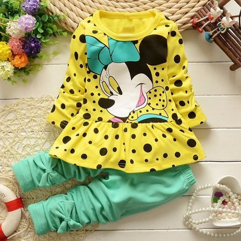 2019 Children Girls Boys Brand Clothing Set Baby Spring Character Cotton Long Sleeve T Shirt Pants Suit Kids Tracksuit 0-4 Years