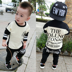 2019 Baby Boy Clothes winter Cartoon Boy Clothing Set Long sleeves Leisure boys t shirt+ Pant 2pcs kids clothes set