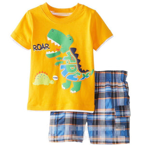 Children clothing suits for boys set children's sports suits Summer short sleeves T-shirt+shorts Set for kids clothes for retail