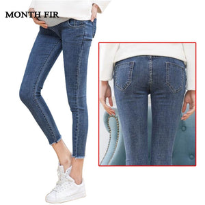 Maternity Clothes Elastic Soft Maternity Jeans Skinny Pregnancy Pants  Lovely Trousers for Pregnant Women Spring Summer Clothing