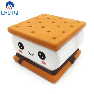 2019 New Fashion Cartoon Chocolate Biscuit Squishies PU Squishy Slow Rising Cream Scented Original Package Kids Toy Xmas Gift