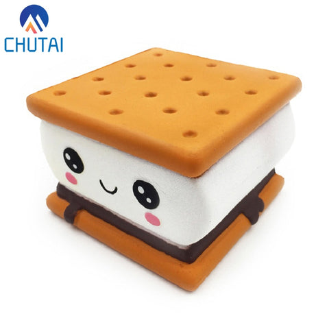 2019 New Fashion Cartoon Chocolate Biscuit Squishies PU Squishy Slow Rising Cream Scented Original Package Kids Toy Xmas Gift