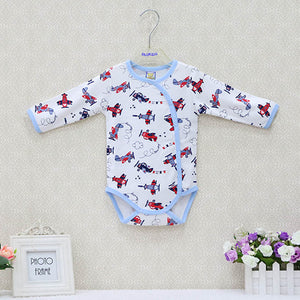 2019 New Little Q Long sleeve integrated suit of newborn cotton boys and girls' clothing autumn children's printed clothing