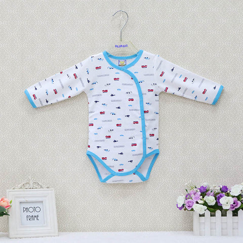 2019 New Little Q Long sleeve integrated suit of newborn cotton boys and girls' clothing autumn children's printed clothing