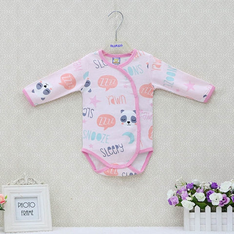 2019 New Little Q Long sleeve integrated suit of newborn cotton boys and girls' clothing autumn children's printed clothing