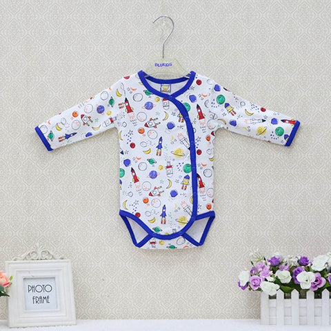 2019 New Little Q Long sleeve integrated suit of newborn cotton boys and girls' clothing autumn children's printed clothing