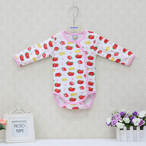 2019 New Little Q Long sleeve integrated suit of newborn cotton boys and girls' clothing autumn children's printed clothing