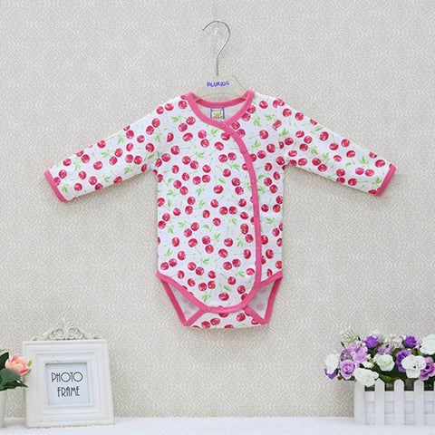 2019 New Little Q Long sleeve integrated suit of newborn cotton boys and girls' clothing autumn children's printed clothing