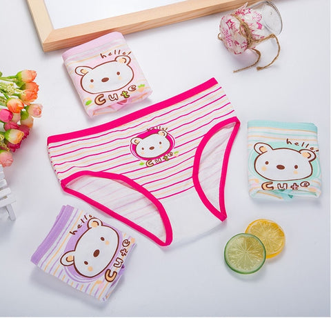 4pcs/lot fashion kids panties girls' briefs female child underwear lovely cartoon panties children clothing baby Girl Underwear