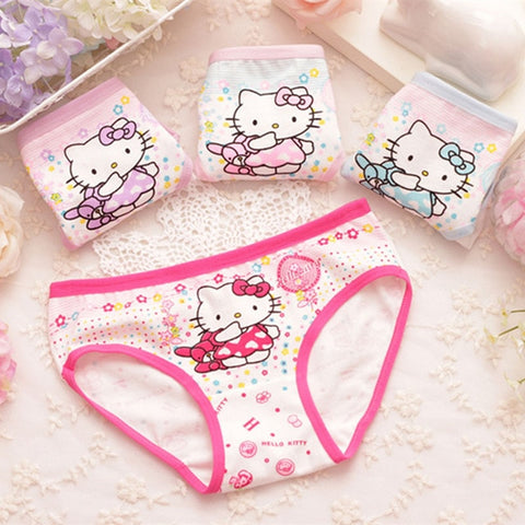 4pcs/lot fashion kids panties girls' briefs female child underwear lovely cartoon panties children clothing baby Girl Underwear