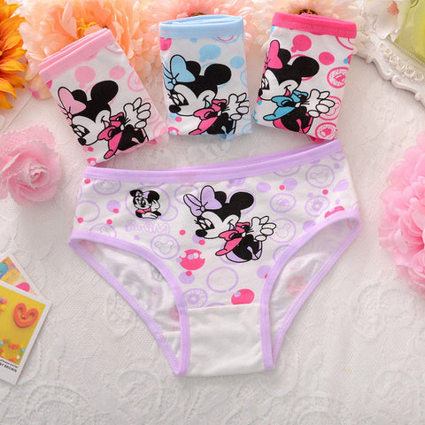 4pcs/lot fashion kids panties girls' briefs female child underwear lovely cartoon panties children clothing baby Girl Underwear