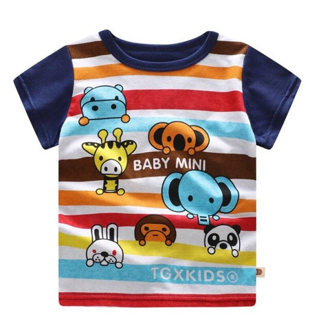 100% Cotton Children's Sets Infant Kids Boys Clothes Children Clothing Sets Summer Baby Girls Clothes Cute Animal T-Shirt+Shorts