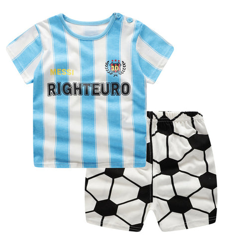 100% Cotton Children's Sets Infant Kids Boys Clothes Children Clothing Sets Summer Baby Girls Clothes Cute Animal T-Shirt+Shorts